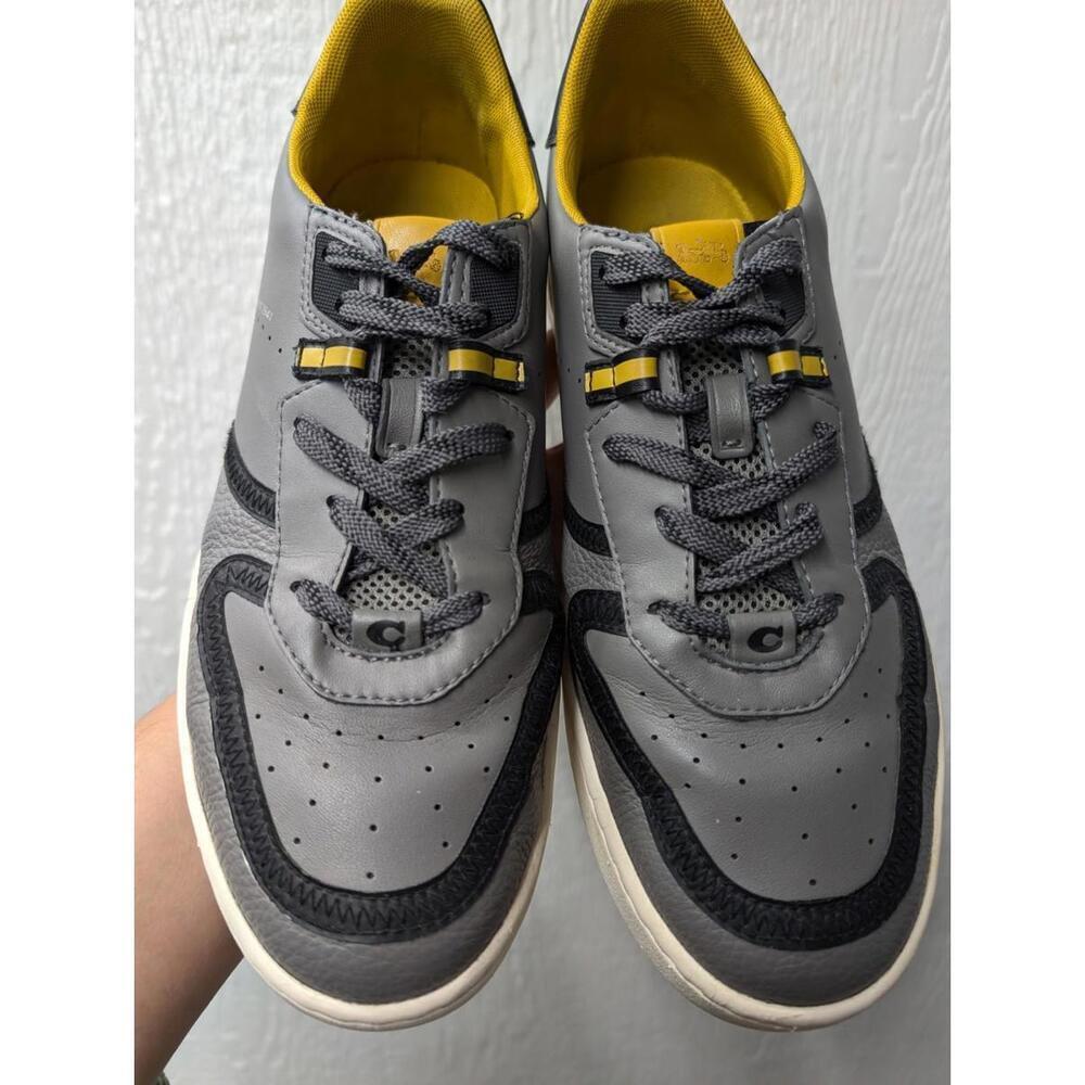 Coach Citysole Court Shoes Grey Lace Up Leather Sneakers Men's 10.5 EU 44 - Picture 2 of 9